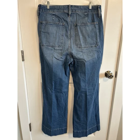 J. Crew Women’s High-rise Sailor Denim Trouser in 1996 Semi-stretch Size 34 NWT - Picture 5 of 11